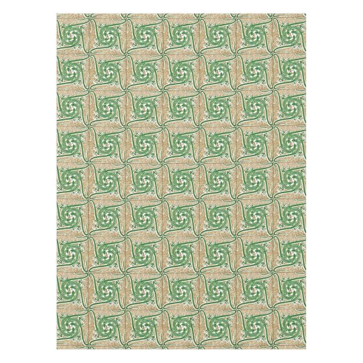 Viktorianische Ära Art Nouveau Four Lizards Patter Tischdecke (Vorderseite)