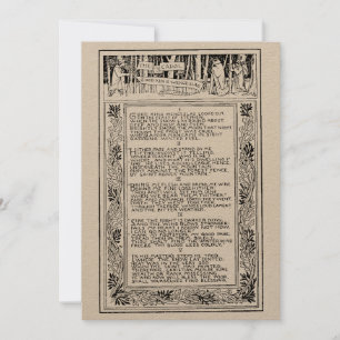 Viktorianische Ära Good King Wenceslas Feiertagskarte