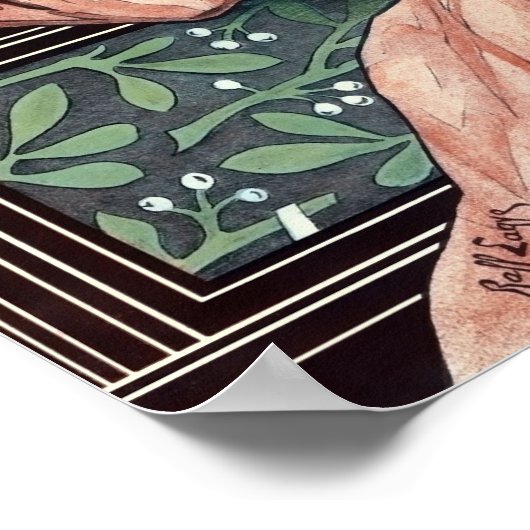 Viktorianische Ära Jugendstil Elixir-Werbung Poster (Ecke)