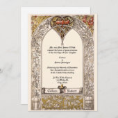 Viktorianische Ära Jugendstil Grapevine von Anton Einladung (Vorne/Hinten)