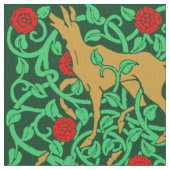 Viktorianische Ära Jugendstil Hirsch und Rose Stoff (Nahaufnahme)