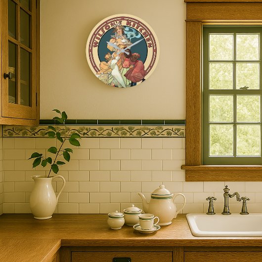 Viktorianische Ära Jugendstil Küche Große Wanduhr