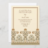 Viktorianische Ära Jugendstil Sonnenblumen Hochzei Einladung (Vorne/Hinten)