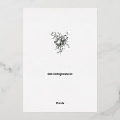 Viktorianische Ära Neo Renaissance Cherubs Wedding Folieneinladung (Rückseite)