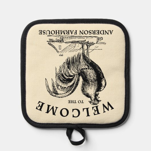 Viktorianische Ära Runder Bauernhof Zuhause Willko Topflappen (Vorderseite)