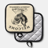 Viktorianische Ära Runder Bauernhof Zuhause Willko Topflappen (Vorderseite/Rückseite)