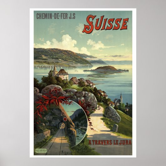 Viktorianische Ära - Schweiz Tourismus Reiseplakat Poster (Vorne)