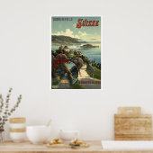 Viktorianische Ära - Schweiz Tourismus Reiseplakat Poster (Küche)