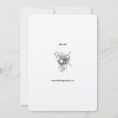 Viktorianische Ära Verzierte Blumenkartouche Hochz Einladung (Rückseite)