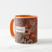 Viktorianische Ära Vintag Botanisch Personalisiert Tasse (Vorderseite Links)