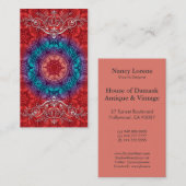 Viktorianische Arabeske, GLORIOSA Visitenkarte (Vorne/Hinten)