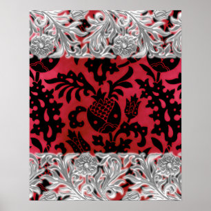 Viktorianische Arabeske, GRANATAPFEL NOUVEAU Poster