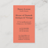 Viktorianische Arabeske, IDALIS - Flamingo Visitenkarte (Rückseite)