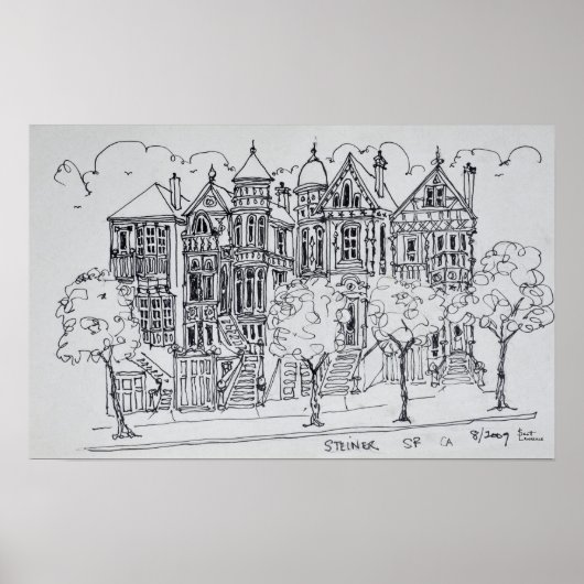 Viktorianische Architektur | San Francisco Poster (Vorne)