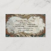 Viktorianische ästhetische Damast-Geschäfts-Karte Visitenkarte (Rückseite)