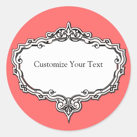 Viktorianische Aufkleber für Frame Print, anpassba (Vorderseite)