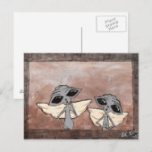 Viktorianische Außerirdischen Postkarte (Vorne/Hinten)