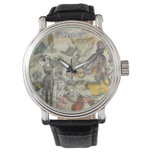Viktorianische Bade-Schönheit Kraken Vintage Surre Armbanduhr