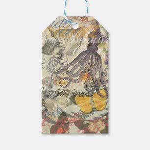 Viktorianische Bade-Schönheit Kraken Vintage Surre Geschenkanhänger