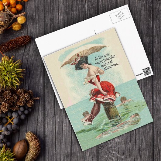 Viktorianische Badebeauty Postkarte