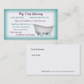 Viktorianische Badewannen-Geschäftskarte fertigen Visitenkarte (Vorne/Hinten)