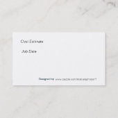 Viktorianische Badewannen-Geschäftskarte fertigen Visitenkarte (Rückseite)