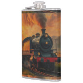 Viktorianische Bahnreise - Dampfzug Flachmann (Links)