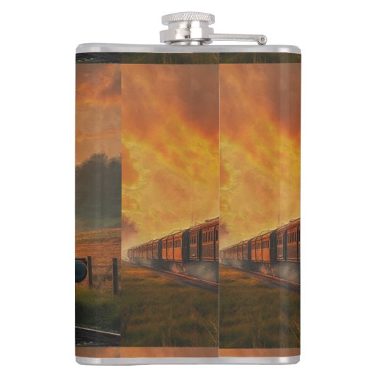 Viktorianische Bahnreise - Dampfzug Flachmann (Rückseite)