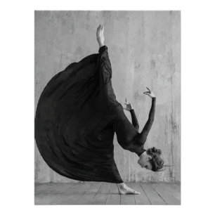 Viktorianische Balletttänzerin in Bewegung Poster
