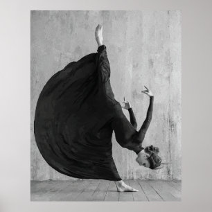 Viktorianische Balletttänzerin in Bewegung Poster