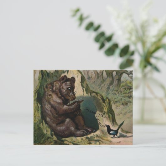 Viktorianische Bärenweihe Postkarte (Stehend Vorderseite)