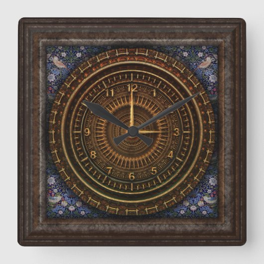 Viktorianische Barockuhr Quadratische Wanduhr (Vorderseite)