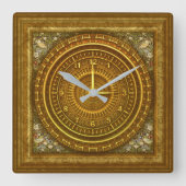 Viktorianische Barockuhr Quadratische Wanduhr (Vorderseite)