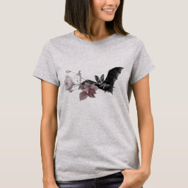 Viktorianische Bat-Illustration mit kunstvoller Ro T-Shirt