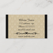 Viktorianische Beschaffenheit Visitenkarte (Rückseite)