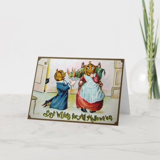 Viktorianische Beste Wunschkarte Feiertagskarte (Vorderseite)