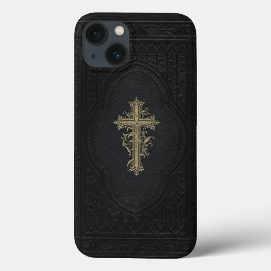 Viktorianische Bibel mit elegantem Kreuz Case-Mate iPhone Hülle (Rückseite)
