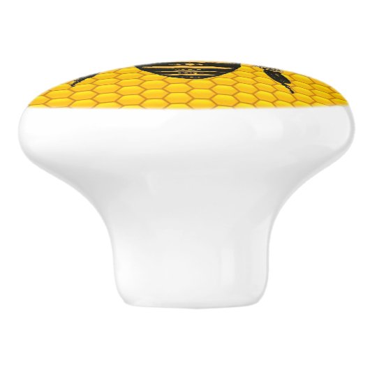 Viktorianische Biene Keramikknauf (Seitenansicht)