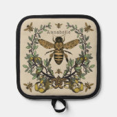 Viktorianische Biene personalisieren Topflappen (Vorderseite)