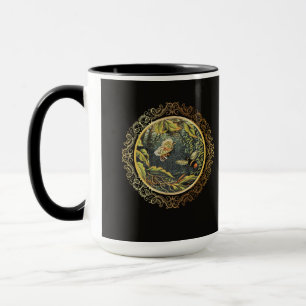 Viktorianische Biene und Schmetterling im Spinnenn Tasse