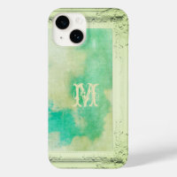 Viktorianische Bilderrahmen-Skizze aquamarine Crem