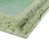 Viktorianische Bilderrahmen-Skizze aquamarine Crem Schneidebrett (Ecke)