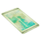 Viktorianische Bilderrahmen-Wolke aquamarine Sahne Magnet (Rechte Seite)