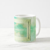Viktorianische Bilderrahmen-Wolkenmalerei aquamari Kaffeetasse (VorderseiteRechts)
