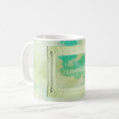 Viktorianische Bilderrahmen-Wolkenmalerei aquamari Kaffeetasse (Vorderseite Links)