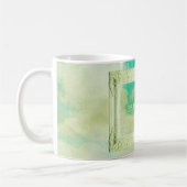 Viktorianische Bilderrahmen-Wolkenmalerei aquamari Kaffeetasse (Links)