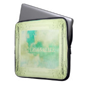 Viktorianische Bilderrahmen-Wolkenmalerei aquamari Laptopschutzhülle (Vorderseite Links)