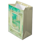 Viktorianische Bilderrahmen-Wolkenmalerei aquamari Mittlere Geschenktüte (Vorderseite Schrägansicht)