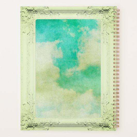 Viktorianische Bilderrahmen-Wolkenmalerei Planer (Rückseite)