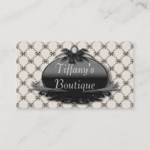 Viktorianische Black Bow Damask Fashion Business C